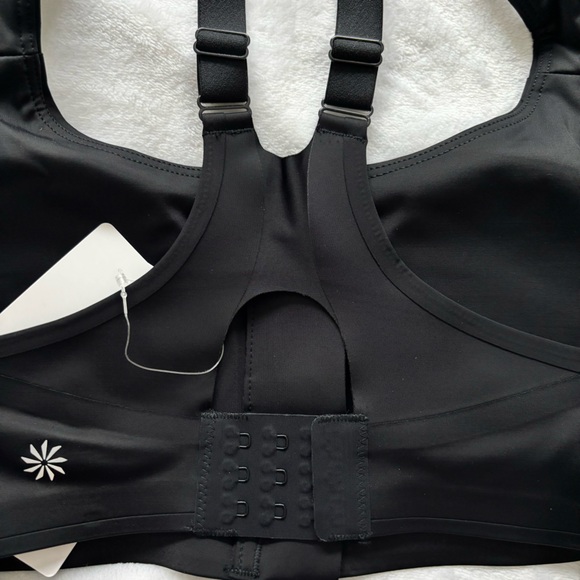 ATHLETA Empower II Train Black Front Zip Sports Bra--S - Picture 3 of 16